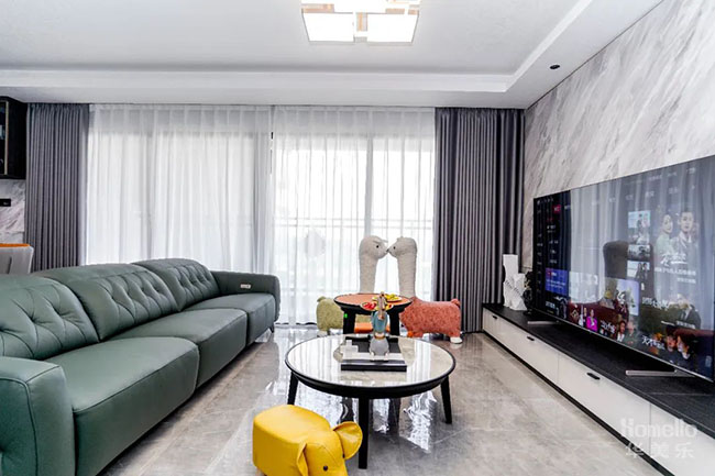 136㎡四居，實(shí)用軟裝搭配，靈活的起居動(dòng)線，打造元素豐富的生活